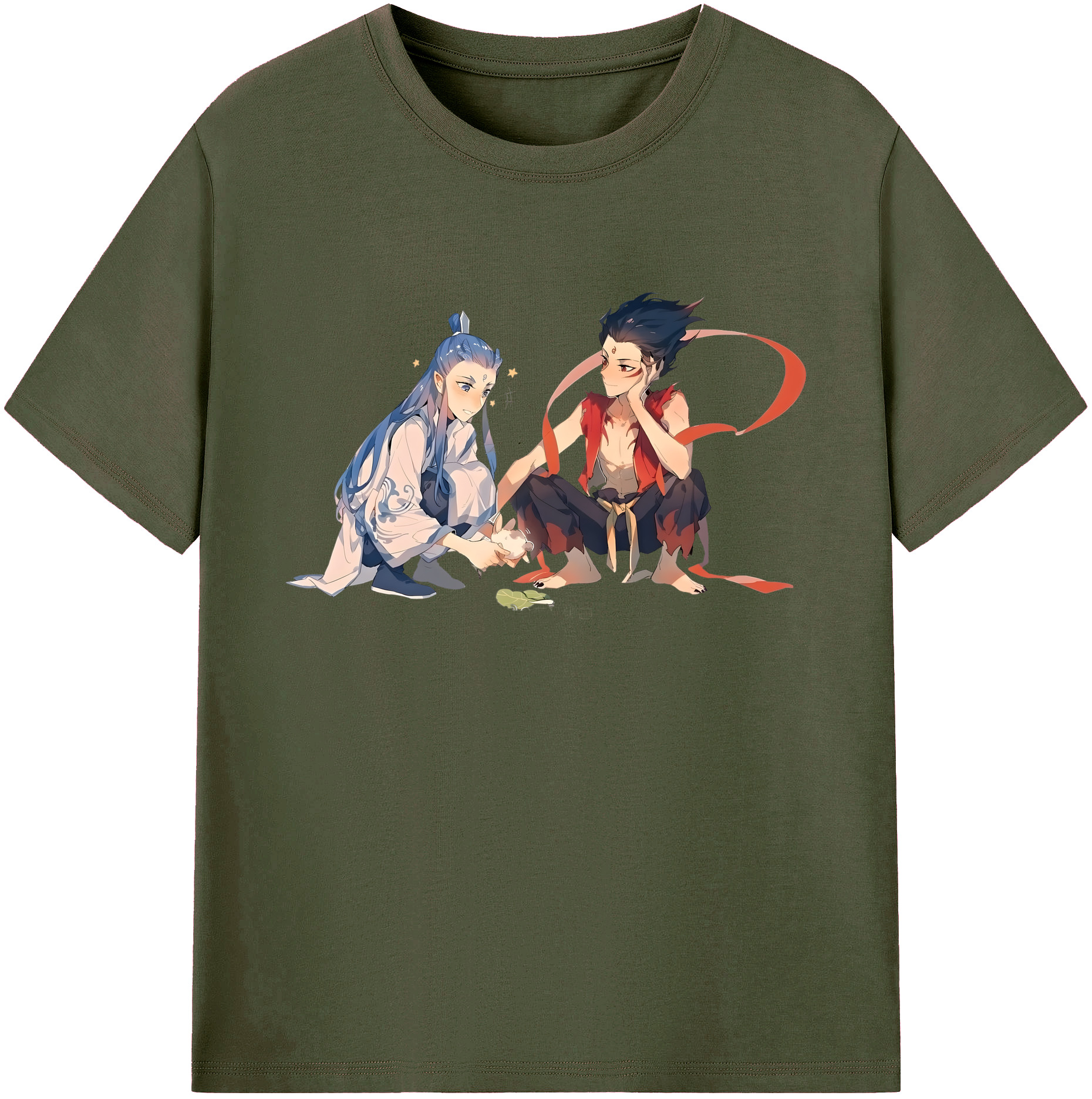 （画像用） Ne Zha 2 ナタ 魔童の大暴れ 綿100％ メンズ半袖Tシャツ｜肌触りやわらか＆通気性